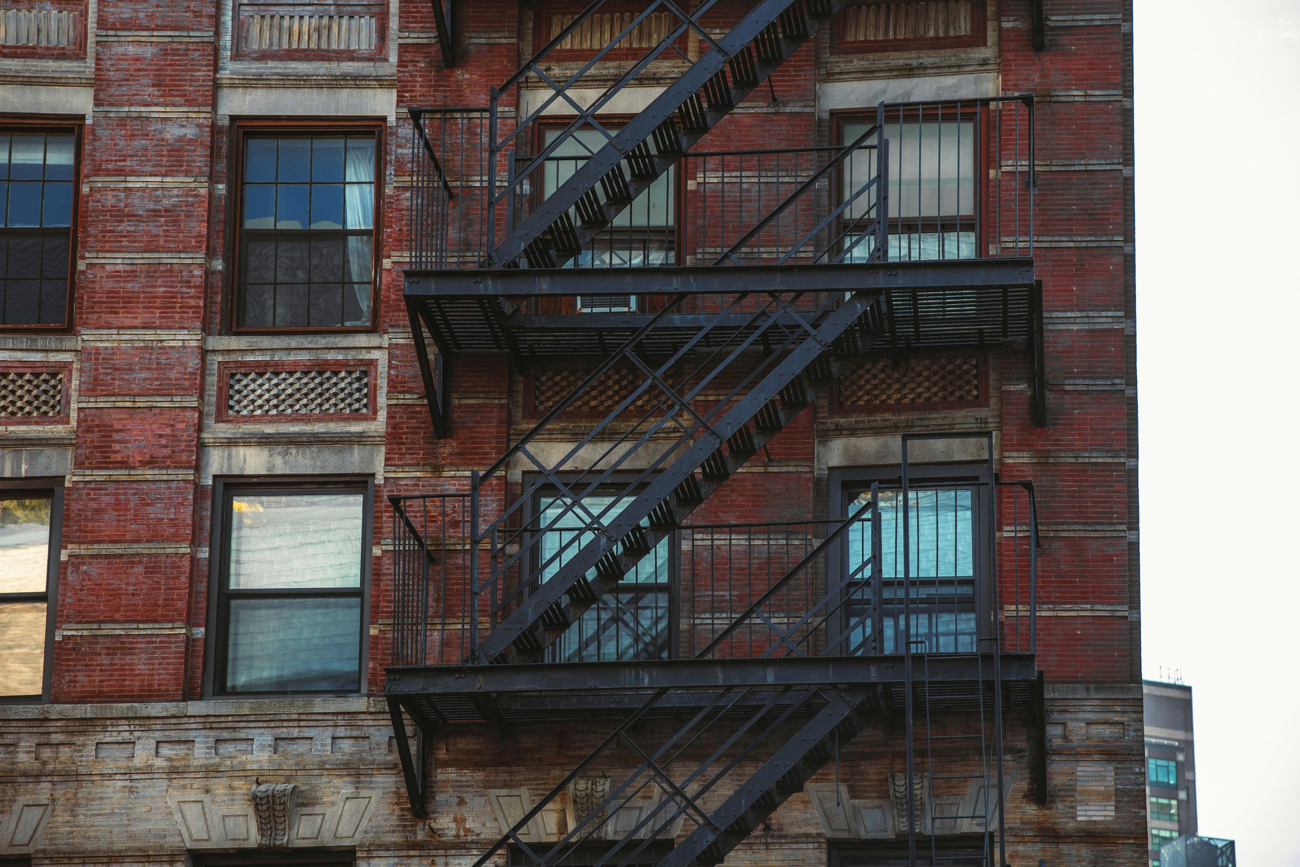 Fire escape on the side of a New York City building