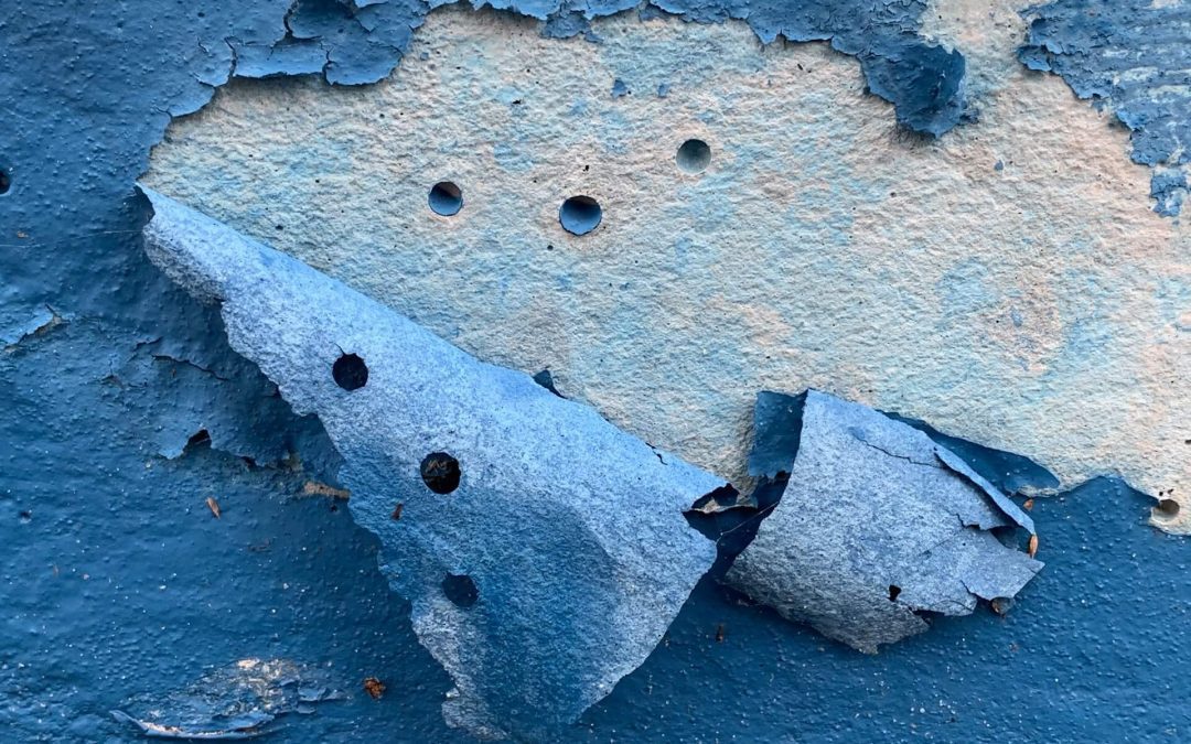 Peeling paint on a wall